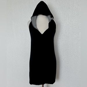 CAbi | Dresses | Cabi Black And Gray Reversible Backless Sleeveless Hooded  Knit Dress | Poshmark